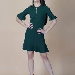 RAASSIO Bell Sleeves A-Line Dress-picture-26