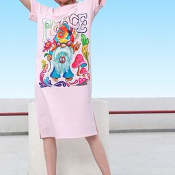 Athena Graphic Printed T-shirt Dress-picture-7
