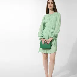 ONLY Onlpenny Cuffed Sleeves Tiered Detail A-Line Dress-picture-34