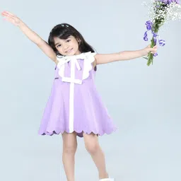 THE LITTLE CELEBS Scallop Hem A-Line Dress-picture-55