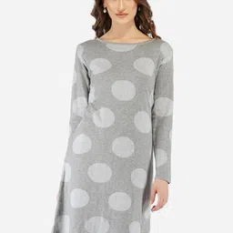JoE Hazel Women Grey Printed T-shirt Dress-picture-17