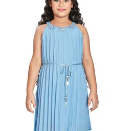 Peppermint Girls Striped Sleeveless A-Line Dress-image-82