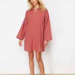 Trendyol Drop Shoulder Sleeves Casual Shirt Dress-picture-33
