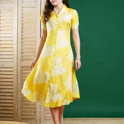 FASHOR Printed A-Line Dress image 1