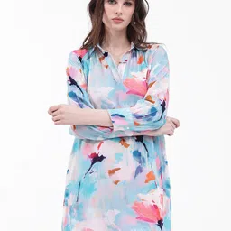 RAREISM Floral Print A-Line Dress image 1