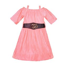 Wish Karo Girls Self Design Shoulder Straps Cold-Shoulder Sleeves Silk Fit & Flare Dress-picture-18