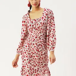 DressBerry Floral A-Line Dress-image-66