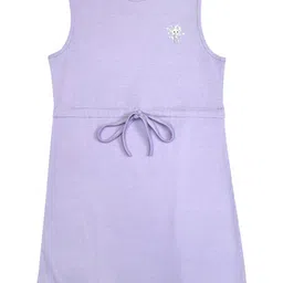 My Milestones Tie-Ups Sleeveless Cotton A-Line Dress-picture-24