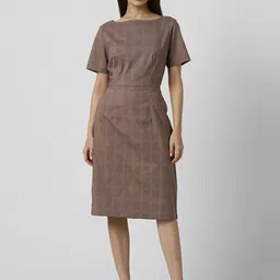 Van Heusen Woman Checked Formal Sheath Dress-picture-32