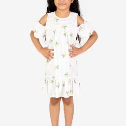 White Dahlia Girls White Floral A-Line Dress-picture-41