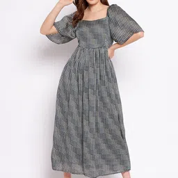 Ruhaans Black Chiffon Maxi Dress-picture-42