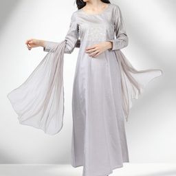Vishudh Women Anarkali Maxi Dress With Dupatta-picture-3