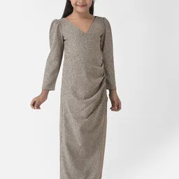 Eavan Girls Gunmetal-Toned Embellished Maxi Dress-picture-17