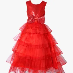 Samsara Couture Red Embellished Net Maxi Dress-picture-24
