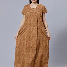 NIGHTSPREE Floral Printed Maternity And Feeding Maxi Nightdress-picture-17