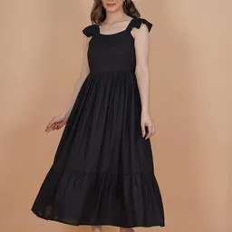 INDIANIC Ruffled Tiered Fit and Flare Midi Dress-picture-28