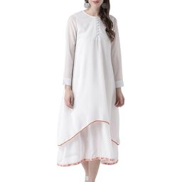 DODO & MOA Off White A-Line Maxi Dress-picture-29