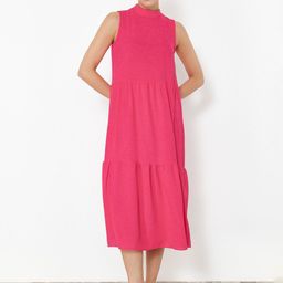 Trendyol High Neck Tiered A-Line Midi Dress-picture-40