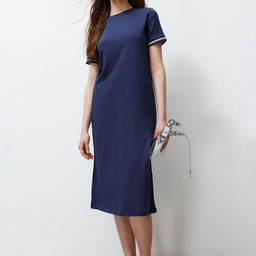 Trendyol Pure Cotton A-Line Midi Dress-picture-37