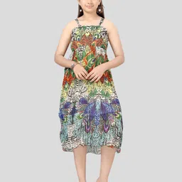 BAESD Girls Print Georgette A-Line Midi Dress-picture-35