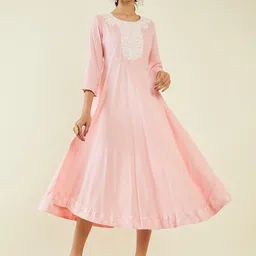 Soch Ethnic Embroidered A-Line Midi Dress-picture-15