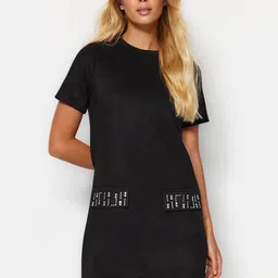 Trendyol Round Neck T-shirt Mini Dress-picture-24