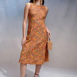 Tokyo Talkies Women Floral Print A-Line Dress-picture-7