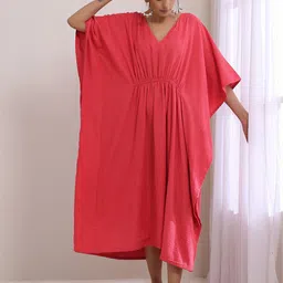 trueBrowns Self Design Kaftan Midi Dress-picture-13