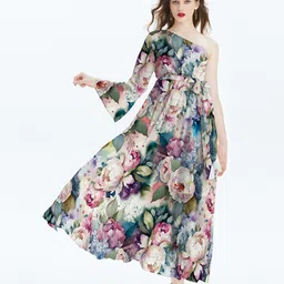 JC Collection Floral Printed One Shoulder Maxi Dress-picture-37