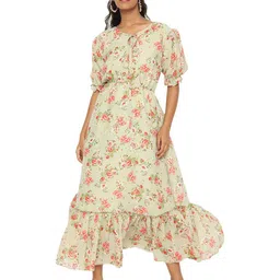 BAESD Floral Printed Fit & Flare Maxi Dress-picture-27
