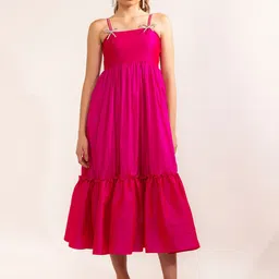 KAORI BY SHREYA AGARWAL Shoulder Straps Empire Midi Dress-picture-20