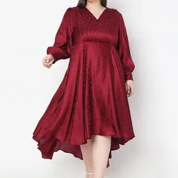 VERO MODA CURVE Women Plus Size Fit & Flare Dress-picture-19