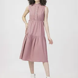 HOUSE OF S Striped Fit & Flare Midi Dress-image-41