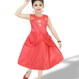 BAESD Girls Satin Fit & Flare Midi Dress-image-97