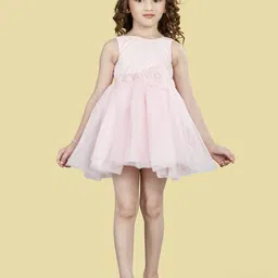 Lil Peacock Girls Floral Applique Embellished Fit & Flare Dress-picture-50