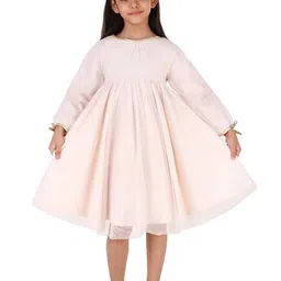 Miyo Girls Self Design Fit & Flare Dress-image-83