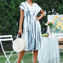 StyleCast Tie and Dyed Fit & Flare Dress-picture-21
