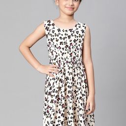 Oxolloxo Girls Floral Printed Sleeveless A-Line Dress-picture-43