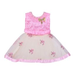 Wish Karo Girls Floral Embroidered Net Fit & Flare Dress-picture-6