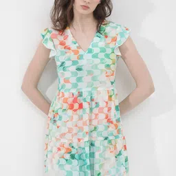 RAREISM Floral Printed Fit & Flare Dress-image-17