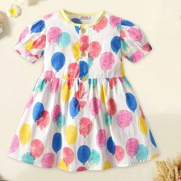 INCLUD Girls Polka Dot Printed Fit & Flare Dress-picture-6