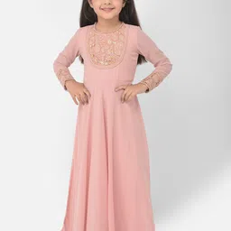 Eavan Pink Embellished Georgette Maxi Dress-picture-19
