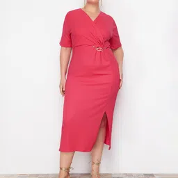 Trendyol Women Sheath Midi Dress-image-10