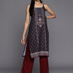 Varanga Floral Printed Mirror Work Kurti-picture-24