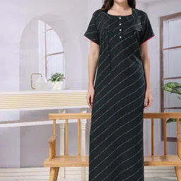 EASY MOM Print Maternity Maxi Dress-image-41