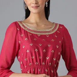 AURELIA Festive Ethnic Motifs Maxi Cotton Dress image 2