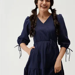 AASK Crepe Ethnic Maxi Dress image 3