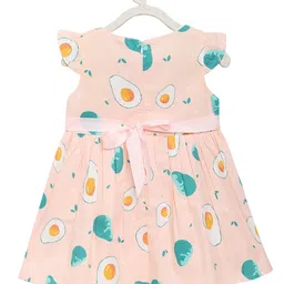 Kids On Board Peach-Coloured Avocado Print Dress image 2