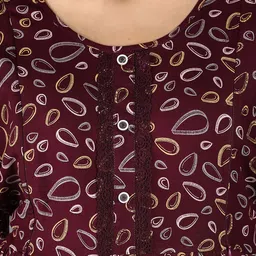 NIGHTSPREE Purple Maternity Empire Midi Dress image 4