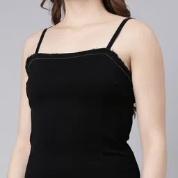 SHOWOFF Shoulder Straps Bodycon Cotton Midi Opaque Casual Dress image 2